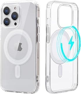 Case Compatible with iPhone (15/15 pro/15 pro max) with Magsafe Military Grade Protection Anti-Yellow Scratch Resistant Back Magnetic Phone Cover for iPhone Clear (iPhone 15 Pro)