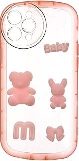 Iphone 12 Pro Max PP Bear Back Cover - Clear/Pink