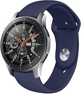 Strap band silicone 22mm for samsung galaxy watch 3 45mm /watch 46mm/gear s3/huawei watch gt2e/gt (42mm)/gt2 pro/gt2 46mm/honor magic watch2 48mm/amazfit gtr 48mm/gtr 2/2e (navy)
