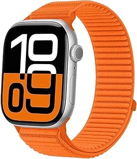 حزام رياضي نايلون لوب متوافق مع ابل واتش مقاس 49mm 46mm 45mm 44mm 42mm للرجال والنساء، حزام قماشي مرن لسلسلة iWatch 11 10 9 8 7 6 5 4 SE3 SE2 SE Ultra 3 2 1