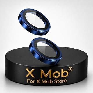 Camera Lens Protector Rings Compatible with Phone 9H Tempered Glass Camera Lens Protector Ultra-Thin Aluminum Alloy Lens Screen Protector (Navy, IPhone 12)