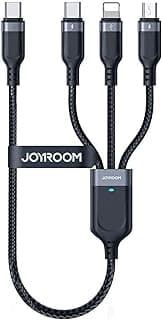 كابل من جويروم بطول 300 مليمتر نوع USB متوافق مع الهواتف الذكية والأجهزة اللوحية والآيفون والآيباد وسماعات البلوتوث