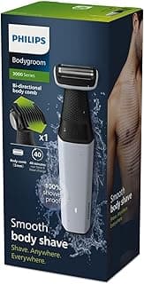 Body Groomer BG3007/01 | Safe body shaving and trimming | 100% showerproof | 3mm comb | 40 min cordless | USB-A charging