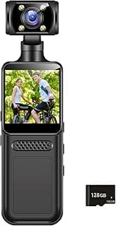 4K Handheld Video Camera With Stabilizer & LCD Screen 180° Rotatable Lens For Outdoor Sports Action Riding Recorder
