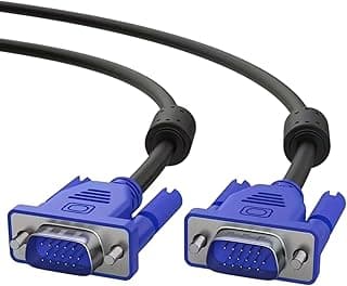Premium VGA to VGA Cable Male to Male 1080P Full HD Computer Monitor Cord with Ferrite Cores for PC Laptop Projector HDTV Set-Top Box