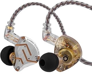 سماعة داخل الأذن KZ ZS10 Pro، 5 تعريفات (4BA+1DD)، هيكل معدني، كابل قابل للفصل 2 Pin (بمايك، ذهبي)