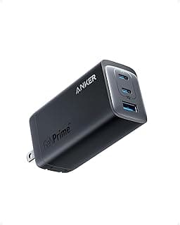 شاحن USB C موديل 737، شاحن 737 Ganprime بقوة 120 وات، 3 منافذ شحن سريع، شاحن حائط قابل للطي لـ ابل MacBook Pro/Air، ايباد Pro، سامسونج Galaxy S22/S21، ديل Xps 13، Note 20/10+، ايفون 13/Pro - أسود
