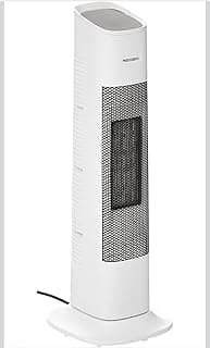 MediaTek MT-TCH005 Electric Ceramic Heater, 2000 Watts, Thermostat, Movable Base, Safety Lock and Remote Control, White