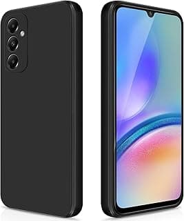 Cover for Samsung Galaxy A05S Silicone Case, Shockproof Slim TPU Silicone Case with Fibre Inner Layer and Camera Protection, Black