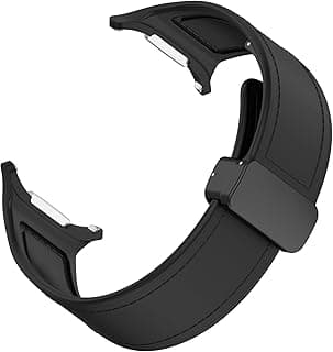 سوار ساعة متوافق مع سامسونج Galaxy Watch 7 Ultra 47mm، استيك كلاسيكي ناعم جلد هجين للرجال والنساء