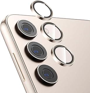 زجاج عدسة كاميرا وشاشة لسامسونج Galaxy S24 Plus (ذهبي)