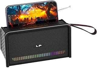 مكبر صوت لاسلكي انيق مع بلوتوث وبطاقة تي اف ومنفذ USB وراديو اف ام يتميز باضاءة RGB مميزة وبطارية قابلة لاعادة الشحن 1800mAh وجودة صوت قوية | LP-V86