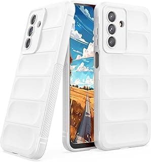 جراب سيليكون TPU مع بطانة مايكروفايبر وحماية للكاميرا لهاتف سامسونج Galaxy A26 / A17 (أبيض)