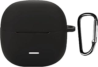 جراب سماعة Rongep متوافق مع شاومي Redmi Buds 6 Lite، هيكل سميك إضافي، حماية 360 درجة، سدادة حماية من الغبار، سيليكون مقاوم للصدمات مع حزام حمل (أسود، Redmi Buds 6 Lite)