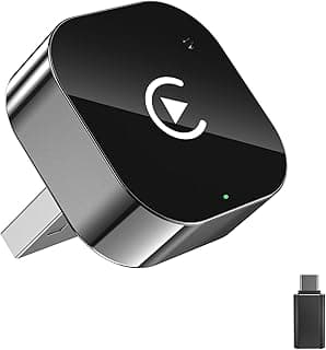 محول كاربلاي لاسلكي واندرويد اوتو تحديث 2025، لتحويل السلكي إلى لاسلكي، تصميم USB صغير 2 في 1 لاتصال سريع ومستقر، متوافق مع ابل iOS 10+ واندرويد 11+