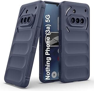Bump Silicon TPU Shild Case Microfiber Lining with Camera Protection For Nothing Phone 3a 5G (Navy)