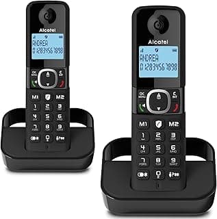 Alcatel F860 Duo Wireless Telephone/2 Headphones/Unwanted Call Block/Speakerphone/Illuminated Display/Caller ID/100 Digit Memory/Redial Button/Different Tones/Bell Intensity Control
