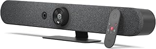 Rally Bar Mini 4K UHD Conferencing Camera - 6 Beamforming Microphones, PTZ Camera, 3 Speakers, AI Viewfinder, 4X Digital Zoom, Teams, Zoom, Meet Rooms - 960-001340 (Graphite)(Renewed)