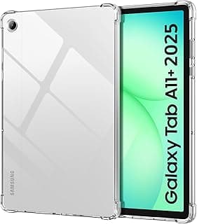 موكو حافظة لجهاز سامسونج جالكسي تاب A11+ 11 انش 2025 (SM-X230/SM-X235/SM-X236)، غطاء خلفي شفاف فائق النعومة ومرن من البولي يوريثين الحراري لسامسونج جالكسي تاب A11+ 2025، شفاف