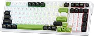 كيبورد ريدراجون يو إس بي موديل K686 برو لاسلكي مع إضاءة RGB وثلاثة أوضاع اتصال باللون الأخضر متوافق مع الكمبيوتر واللابتوب والتابلت بتصميم إنجليزي