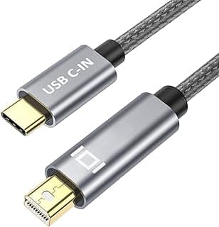 كابل من USB نوع C إلى موصل شاشة عرض صغير ميني يدعم ثاندربولت 3 (ليس ثاندربولت 2) متوافق مع ماك بوك برو/اير 2022-2016 وسيرفس بوك 2 وجالاكسي S21/9/10/20 من موبكاجوي، 2 م