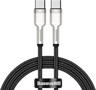 cafule series metal data cable type-c to type-c 100w 1m black