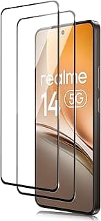 Screen Protector for Realme 14 5G/OPPO Reno 12F/12 F/12 FS 5G/Reno 13F/13 F/13 FS for Tempered Glass, 9H Hardness Screen Protector [Pack of 2], Anti-Scratch Protective Glass, Anti-Bubble Screen