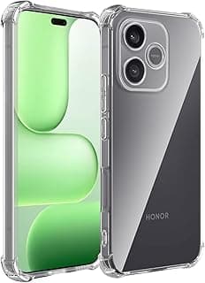 جراب شفاف لهاتف Honor 600 Lite 5G، جراب حماية كريستالي مع زوايا مضادة للصدمات، مضاد للاصفرار، جراب سيليكون مضاد للصدمات ومقاوم للسقوط والخدش