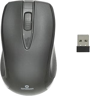ماوس لاسلكي بتصميم رائع مع مستقبل نانو USB بسرعة عالية ومدى 10 متر بدون تداخل من جاما، لون أسود، موديل M-72
