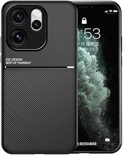 fascination phone case compatible with oppo reno 15 pro 5G Classic shockproof silicone soft tpu leather hard pc mobile phone Magnetic Shockproof PC + TPU Phone Cover for oppo reno 15 pro 5G (Black)