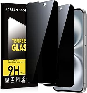 Tempered Glass for iPhone 16 Plus Anti-Spy 2 Pieces, Anti-Spy Screen Protector, 9H Hardness Anti-Scratch Bubble-Free Anti-Spy Privacy Screen Protector Glass