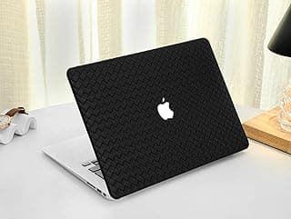 Woven Leather Hard Case for MacBook Pro 13 Inch (Models 2016 2017 2018 2019 2020 & M1 2020),Compatible with A1708 A1706 A1989 A2159 A2251 A2289 A2338, Slim Scratch Resistant Laptop Cover (Black)