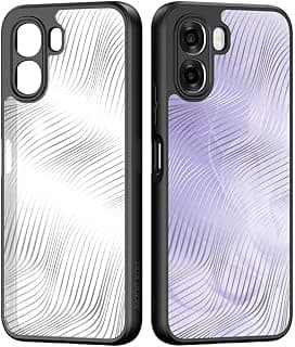 جراب لـ Oppo A6x 4G 5G، تصميم بسيط مطفي - غطاء خلفي شفاف مضاد للسقوط، ملمس ممتاز ومضاد للصدمات، أسود