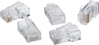موصل/محول شبكة Keendex kx 1851 فئة Cat-6 مطلي بالذهب، مجموعة من 20 قطعة - شفاف