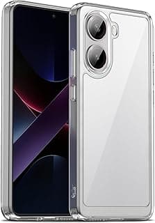 جراب لهاتف شاومي Poco X7 Pro 5G، جراب حماية عسكري ضد الصدمات، مقاوم للاصفرار، ظهر صلب مضاد للخدش، غطاء حماية رفيع جداً، شفاف