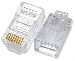 موصلات RJ45 فئة 6 - مجموعة من 100 قطعة
