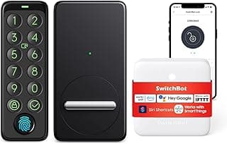 Wi-Fi Smart Lock with Keypad Touch, Fingerprint Entry Door Lock, Smart Door Lock Front Door, Electronic Smart Deadbolt, Fits Your Existing Deadbolt in Minutes