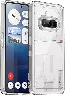 Case for Nothing Phone 3a Cover, Shockproof TPU + Hard PC Phone Case Transparent, Drop-Proof, Anti-Scratch Cover (HD Clear)