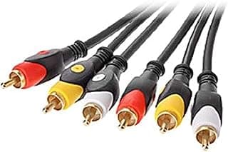 كابل JSJ 3 RCA ذكر إلى ذكر AV طول 1.8 متر - لون أسود