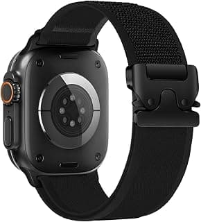 Stretchy Nylon Strap for Apple Watch Ultra 3 2 1 Strap 49mm 46mm 45mm 44mm 42mm iWatch Straps for Men Women, Parachute Clasp Elastic Sport Band for Apple Watch Series 11 10 9 8 7 6 5 4 3 SE/2