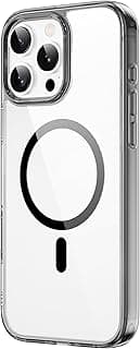 iShield Pro Crystal Magnetic Case for iPhone 16 Pro 6.3", Strong MagSafe Adsorption & Shockproof Hybrid Clear Back, Transparent/Black Protective Bumper – 18 Months Warranty