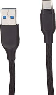 كابل CB-aC1 USB Type C مضفر - أسود، 1.2 متر