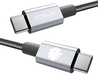 كابل USB نوع سي إلى USB نوع سي بقدرة 240W وطول 1.8 م وشحن سريع 48V/5A مضفر بالنايلون، متوافق مع موبايل سامسونج S23/22/21 وأجهزوة ماك بوك برو/اير وآيباد من كوبيلار