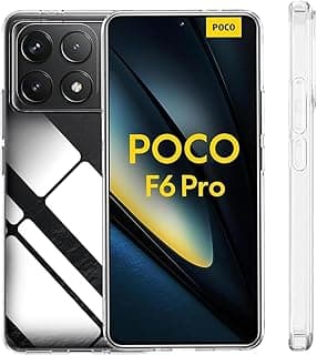 جراب موبايل شاومي بوكو F6 Pro شفاف من السيليكون النحيف عالي الجودة (شفاف)