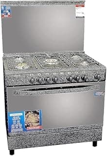 Stone Effect Gas Cooker Model no.903 Black 90 * 60 cm