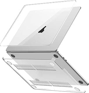 جراب حماية صلب لجهاز ابل MacBook Air 13.3 بوصة [بشريحة M1] إصدارات 2018-2020 A2337 A2179 A1932 - شفاف
