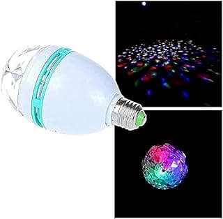 Led crystal disco rgb auto rotating bulb lamp