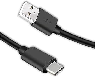 Cable USB 2.0 Fast Charging Cable is designed to simplify your life Compatiable with Smart Phones, PS Controllers, Portable Radio, Speakers,Fans,PowerBanks (Type-C USB, Black)