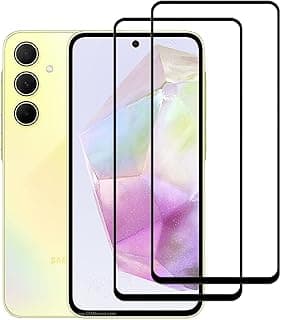 واقي شاشة زجاج مقوى EasyLifeGo لهاتف سامسونج Galaxy A35 5G، تغطية كاملة HD مضاد للخدش بدون فقاعات مع استجابة عالية [عبوة من 2]