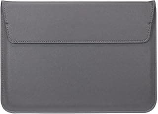Slim PU Sleeve For MacBook Air 13 M2 A2681 M1 A2337 A2179 A1932/Pro 13 M2 M1 A2338 A2251 A2289 A2159 A1989 A1706 A1708,A2681 A2442 Neo (A18 Pro) PU Leather Flap Style Case Bag (GREY)